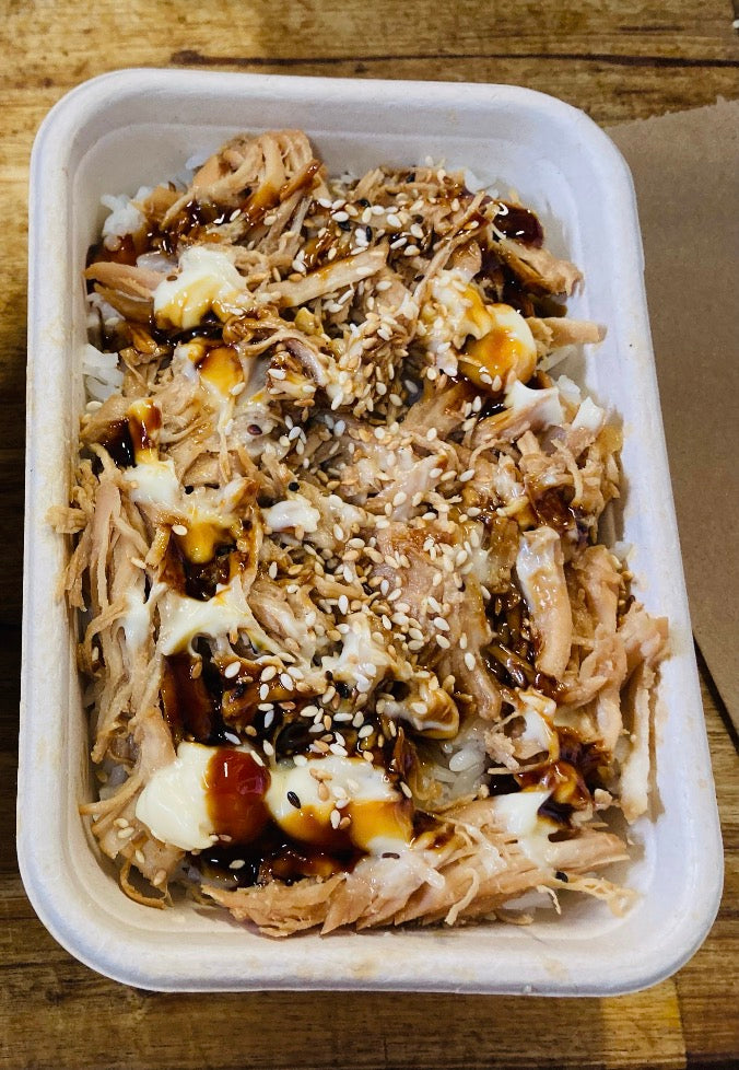 Teriyaki chicken on rice